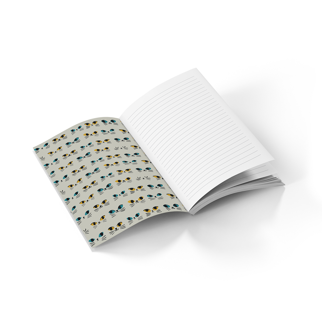 Denik - Daisy Cat Classic Layflat Notebook Journal LFC2657L