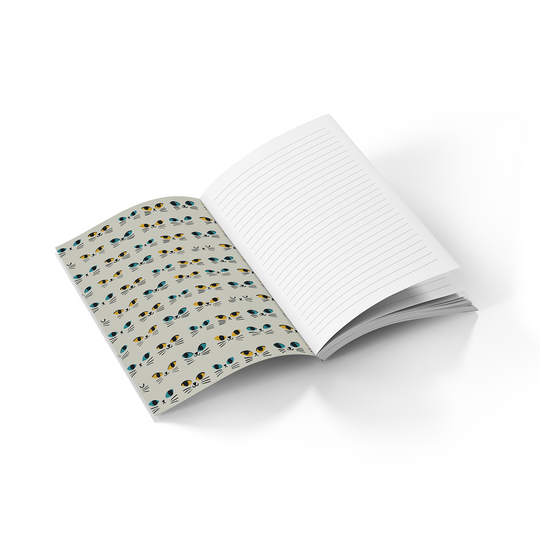 Denik - Daisy Cat Classic Layflat Notebook Journal LFC2657L