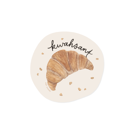 Amy Zhang - Kwah-sant Croissant — Funny French Sticker