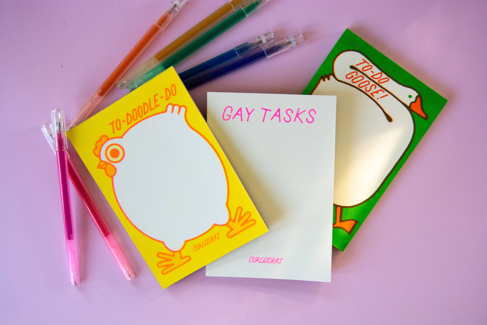 Curlworks - To-Doodle-Do Risograph Memo Pad