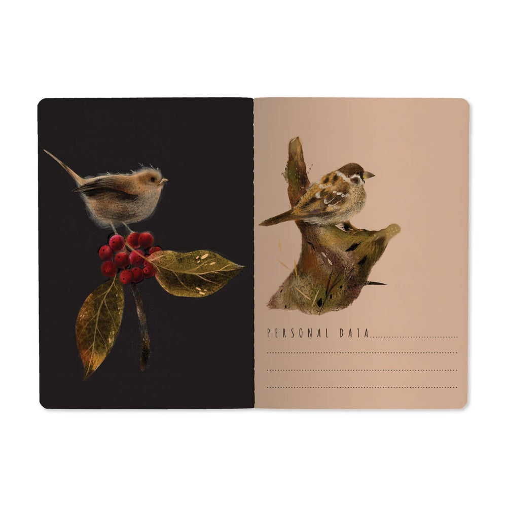 BV by Bruno Visconti - A5 Notebook - Forest Sparrows 