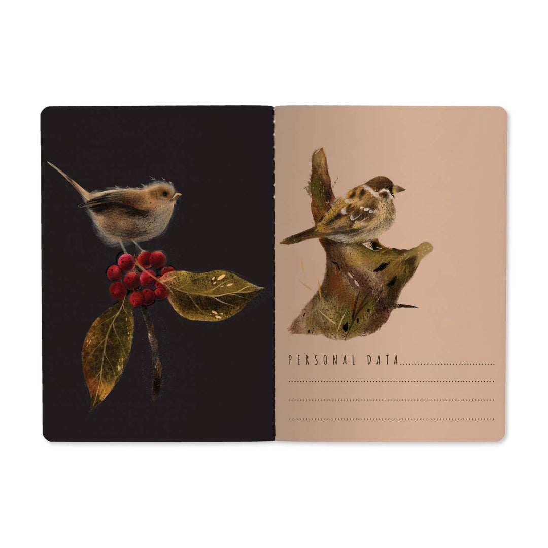 BV by Bruno Visconti - A5 Notebook - Forest Sparrows 
