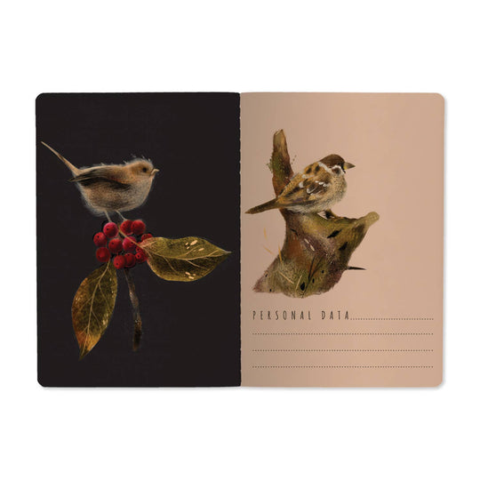 BV by Bruno Visconti - A5 Notebook - Forest Sparrows 