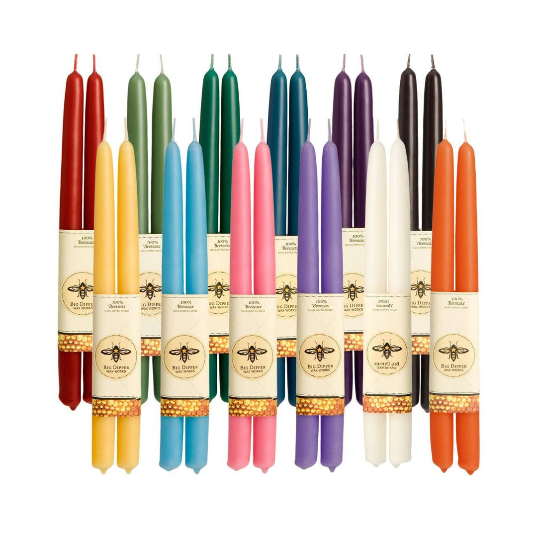 Big Dipper Wax Works - Taper Candles – 100% Pure Beeswax – Hand-Dipped: Pumpkin / Standard (12" x 7/8")