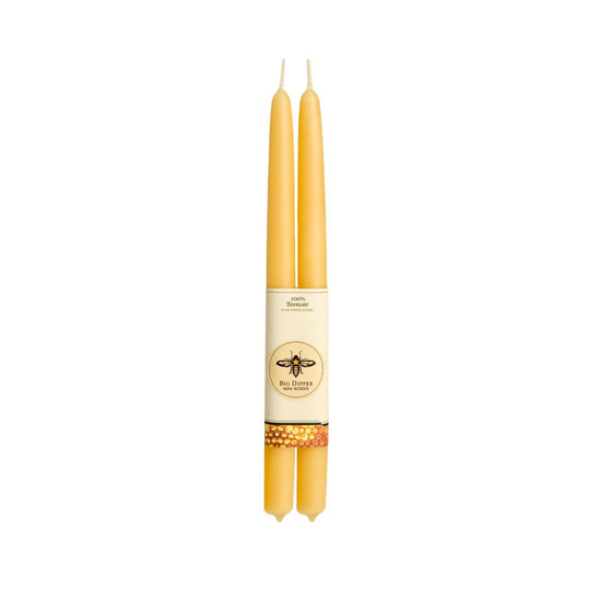 Big Dipper Wax Works - Taper Candles – 100% Pure Beeswax – 4 New Colors: Terracotta / Standard (12" x 7/8")