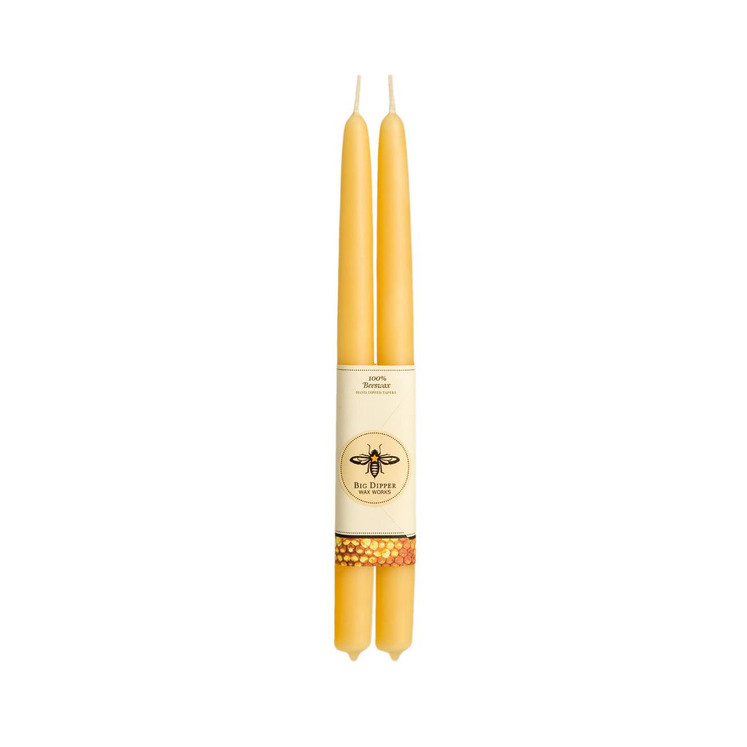 Big Dipper Wax Works - Taper Candles – 100% Pure Beeswax – Hand-Dipped: Red / Standard (12" x 7/8")