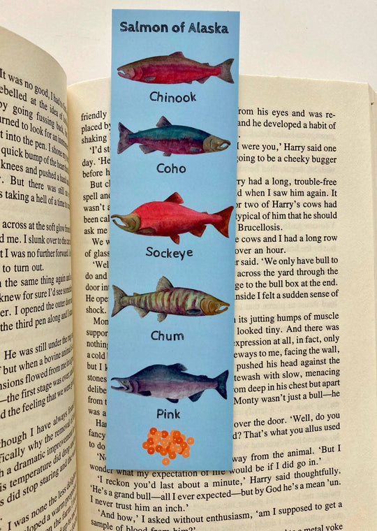 Tiny Nest Studio - Salmon of Alaska Bookmark