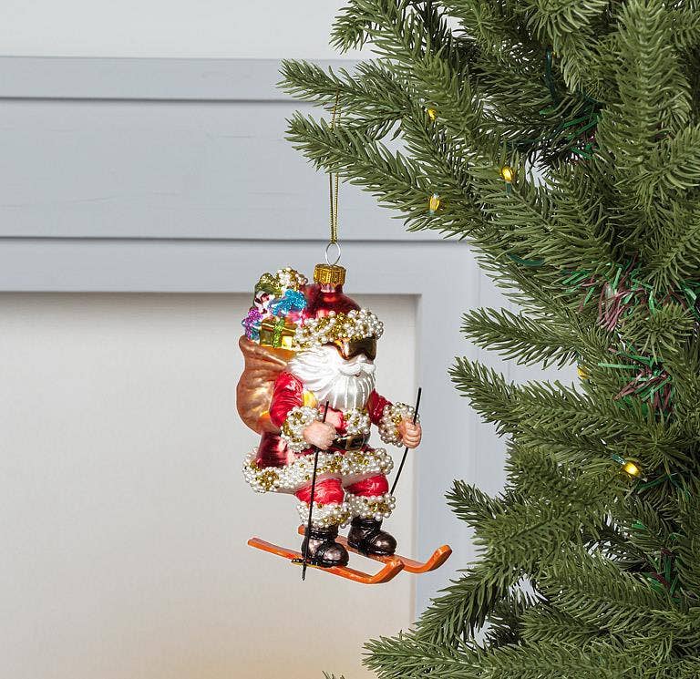 Abbott - Decorated Skiing Santa Christmas Ornament