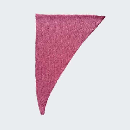 SALINA TRADING INC - Hand Knitted Triangle Scarf Women Soft Rabbit Hair Wool Blend: Cream / 105x34cm