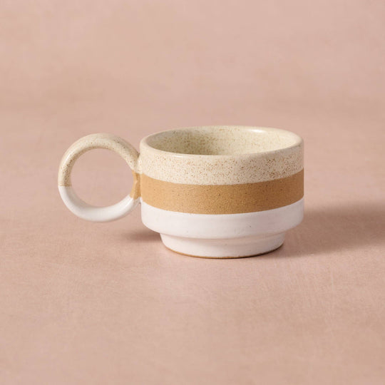 Ten Thousand Villages - Kaphi II Stacking Espresso Mug - Multi - Set of 4