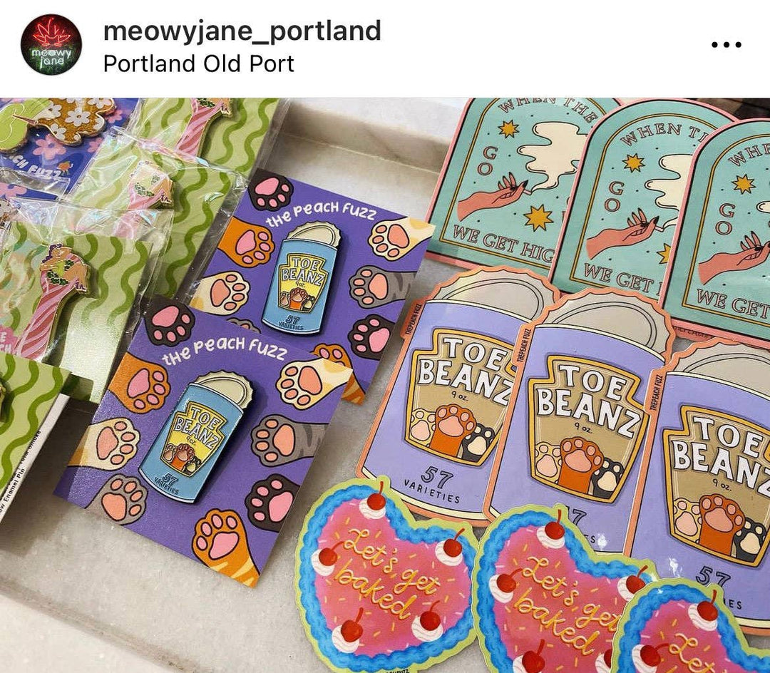 The Peach Fuzz - Toe Beans Sticker
