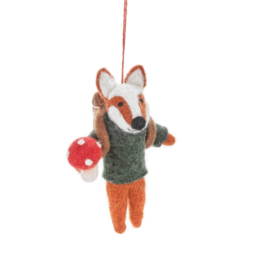 Felt So Good - Handmade Felt Frankie Foraging Fox Decoration