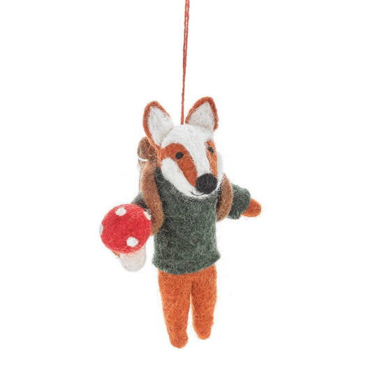 Felt So Good - Handmade Felt Frankie Foraging Fox Decoration