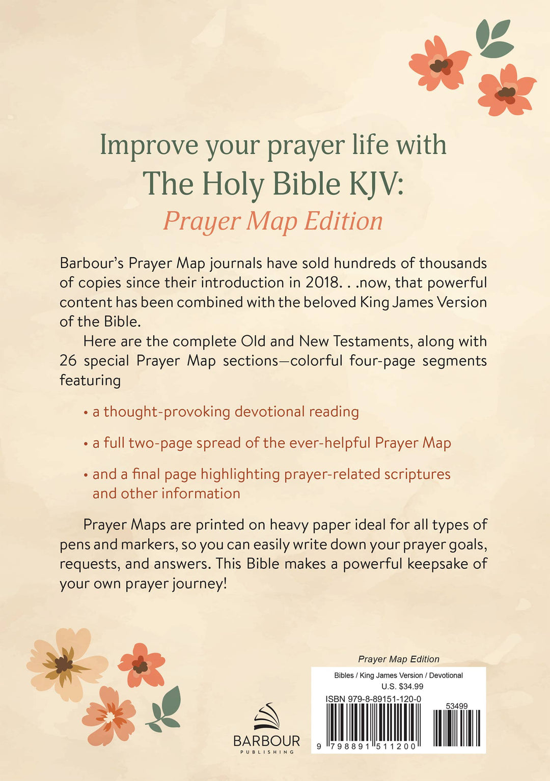 Barbour Publishing, Inc. - The Holy Bible KJV: Prayer Map Edition