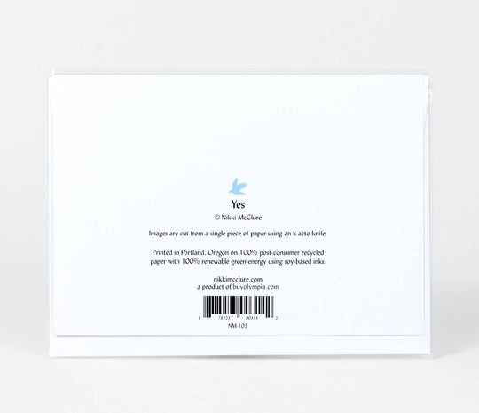 buyolympia - Nikki McClure Yes Greeting Card