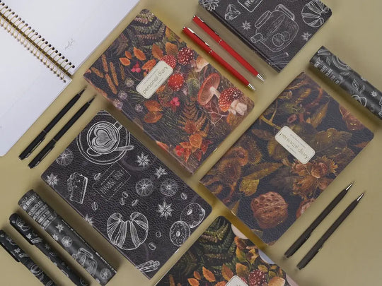BV by Bruno Visconti - A5 Vegan Leather Daily Planner - Forest Mushrooms