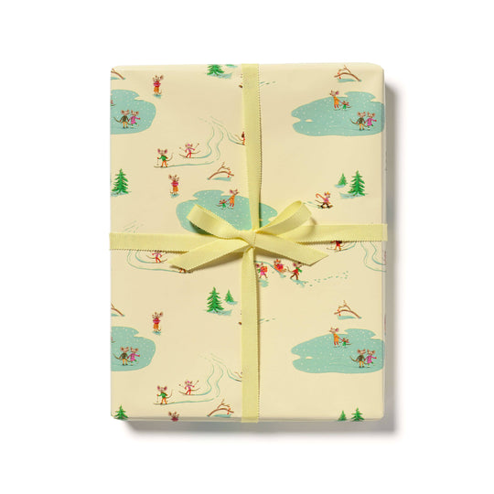Red Cap Cards - Winter Mice 10 ft wrap roll: 10 ft Roll