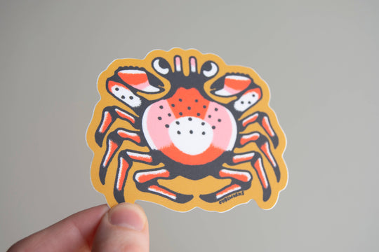 Curlworks - Crab - 3" Vinyl Sticker