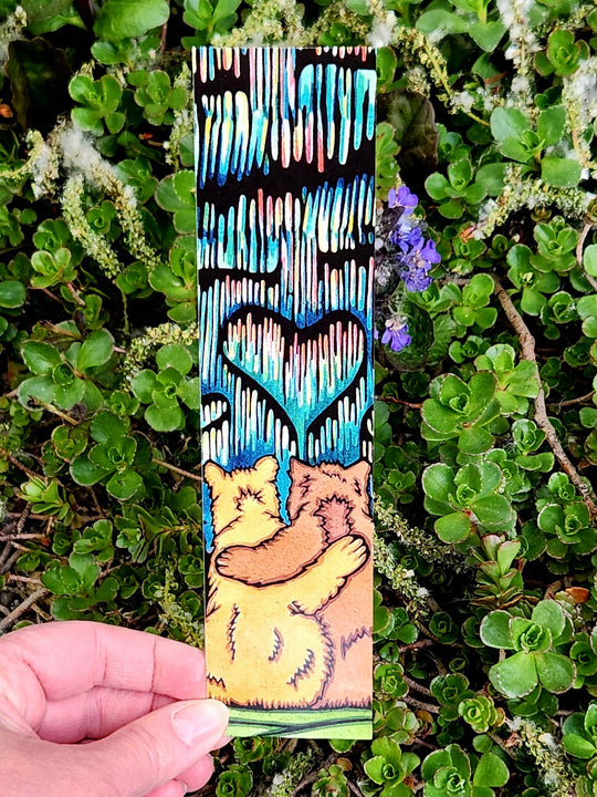 Sarah Angst Art - Bookmark - Northern Lights Bears