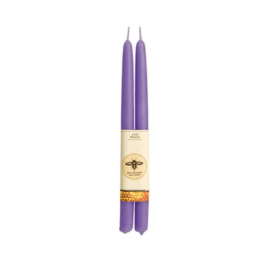 Big Dipper Wax Works - Taper Candles – 100% Pure Beeswax – Hand-Dipped: Moss / Standard (12" x 7/8")