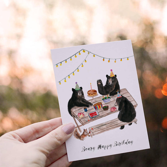 Liyana Studio - Bear Picnic Party - Funny Birthday Card