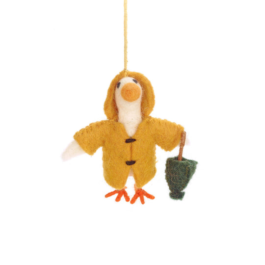 Felt So Good - Handmade Felt Puddles the Goose Hanging Decoration