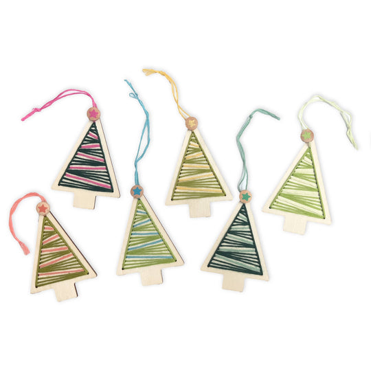 Cotton Twist (WE PREPAY ALL USA DUTIES) - Stitched Christmas Tree Decoration Kit