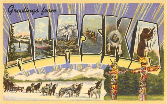 Found Image Press - Postcard AK-65 Greetings from Alaska