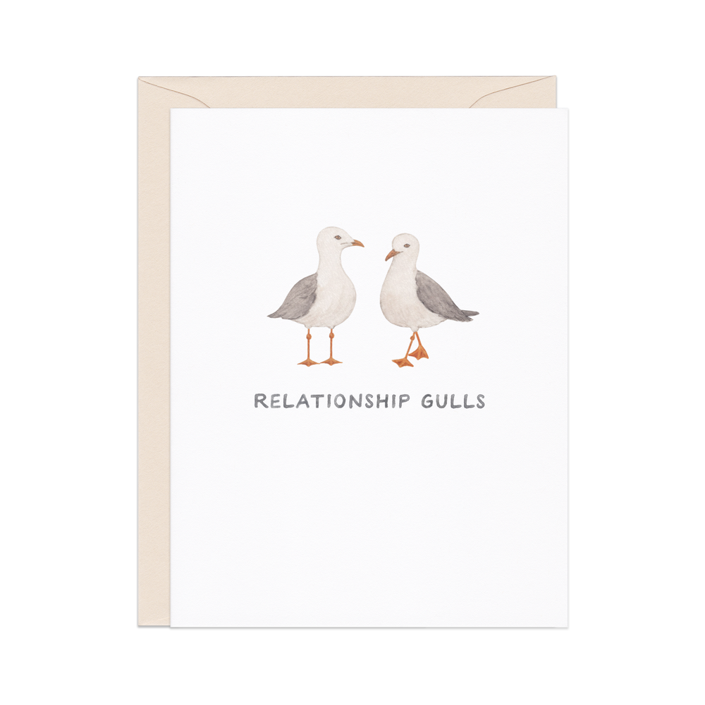 Amy Zhang - Relationship Gulls — Funny Animal Love / Anniversary Card