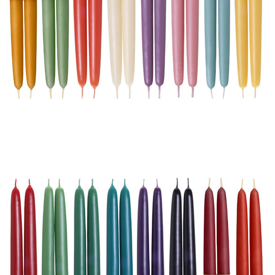 Big Dipper Wax Works - Taper Candles – 100% Pure Beeswax – 4 New Colors: Terracotta / Standard (12" x 7/8")