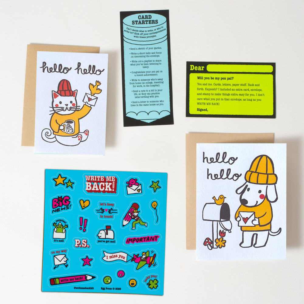 Egg Press Manufacturing - BFF Dog & Cat Letter Writing Write Me Back Pen Pal Kit