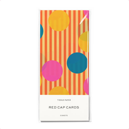 Red Cap Cards - Polka Dots tissue paper: 5 Sheets