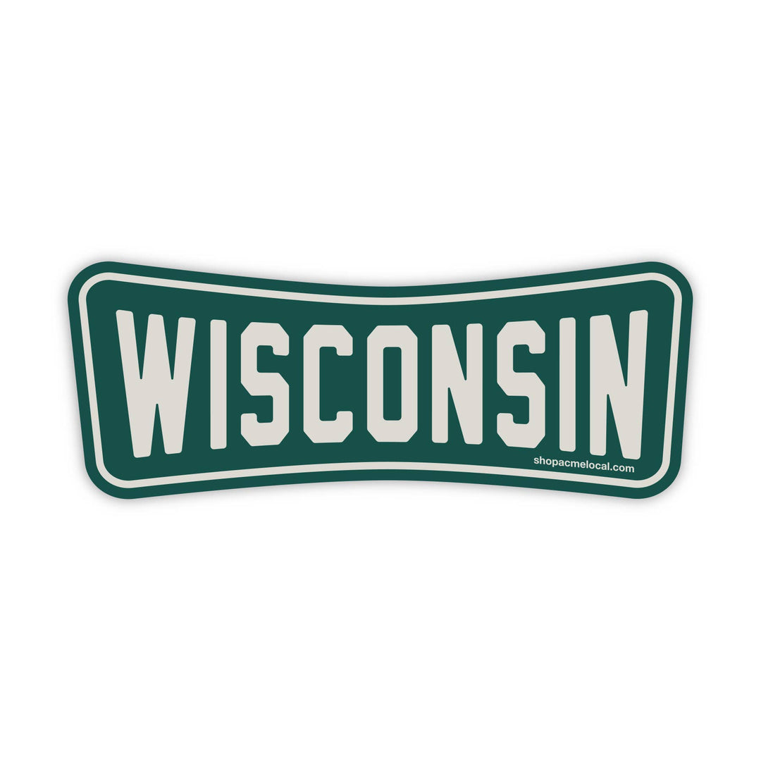 Acme Local - Roadside Retro Customizable Sticker: Blue and Forest