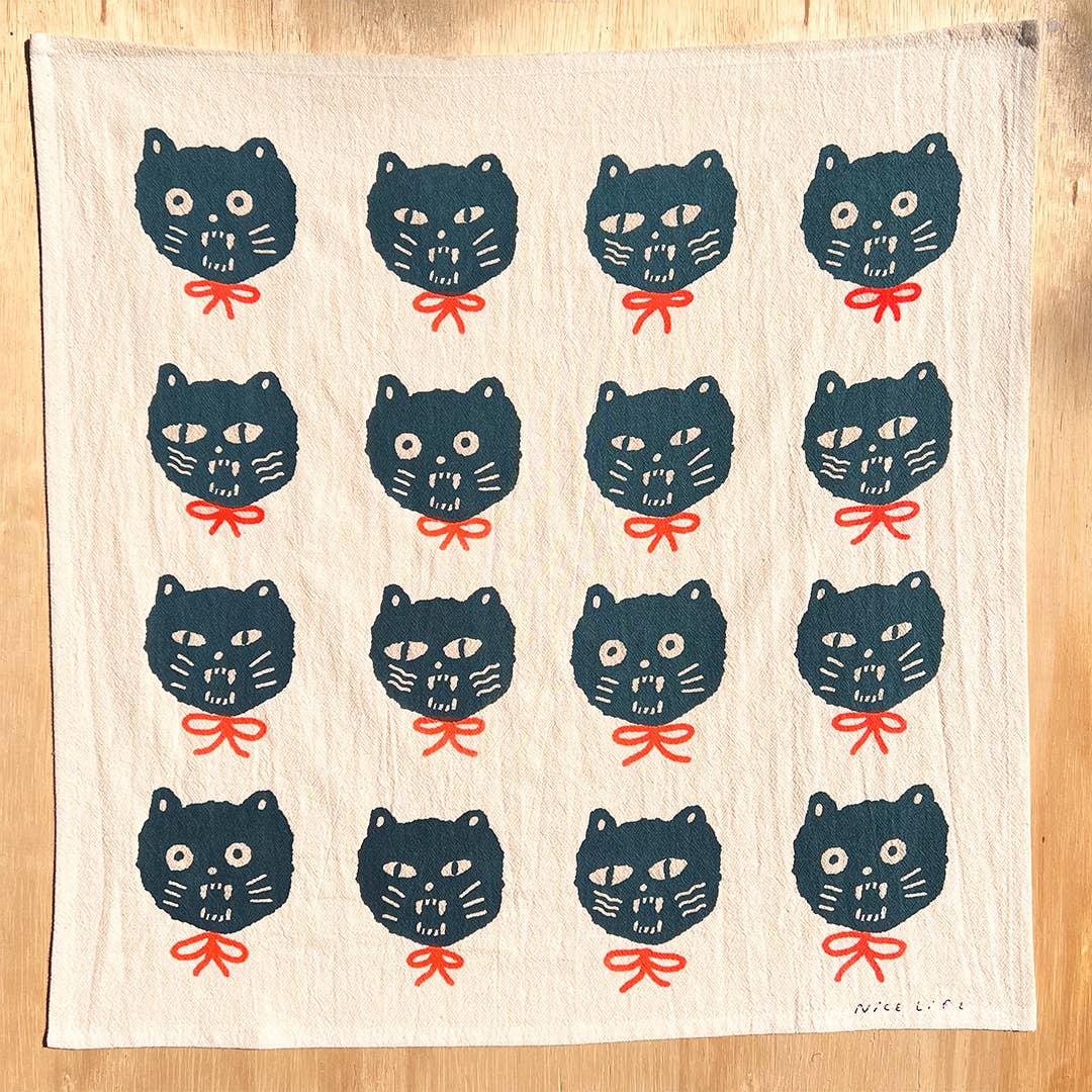 Nice life - BAD CATS tea towel