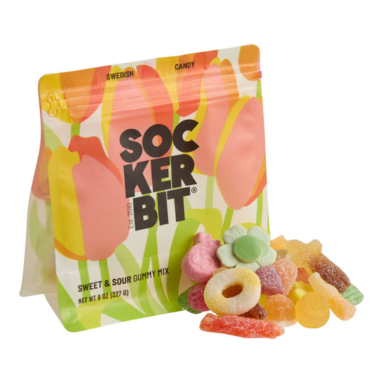 Sockerbit - Spring Gummy Mix Swedish Candy Bag (Sweet & Sour) 8oz