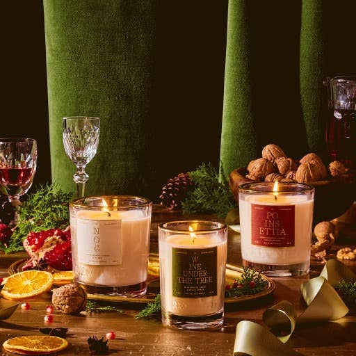 Rewined - Rewined Wine Under The Tree Holiday Candle 6 oz | Blue Spruce, Bright Citrus, Cedar