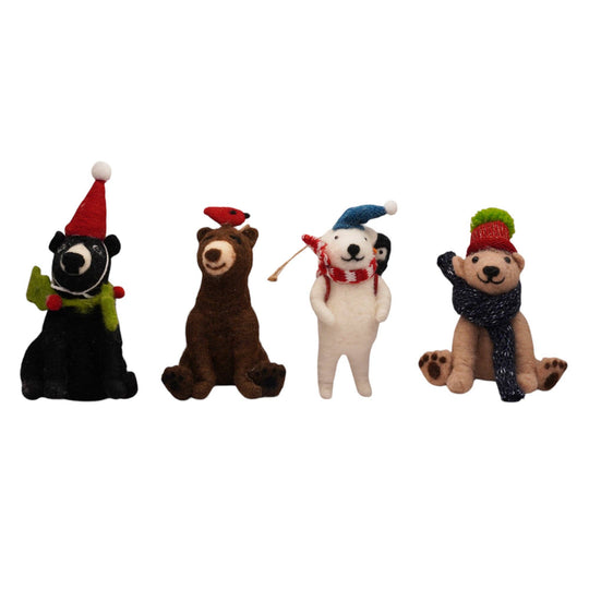 Sugarboo & Co - Felt Sleuth of Bear Ornaments - Set of 4