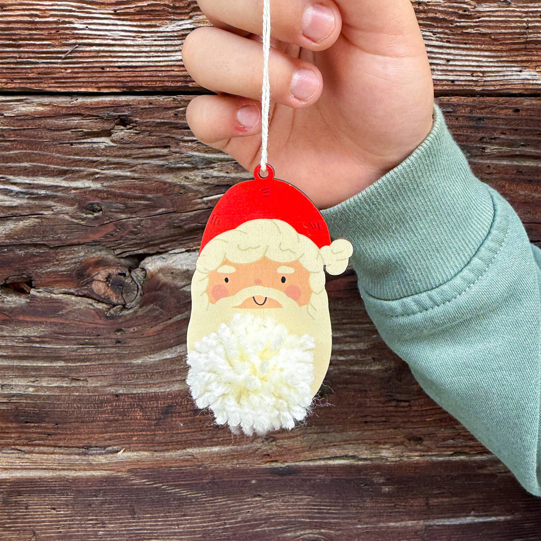 Cotton Twist (WE PREPAY ALL USA DUTIES) - Make Your Own Pom Pom Santa Decoration Kit
