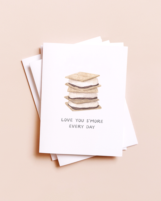 Amy Zhang - Love You S'more — Food Pun Love / Anniversary Card