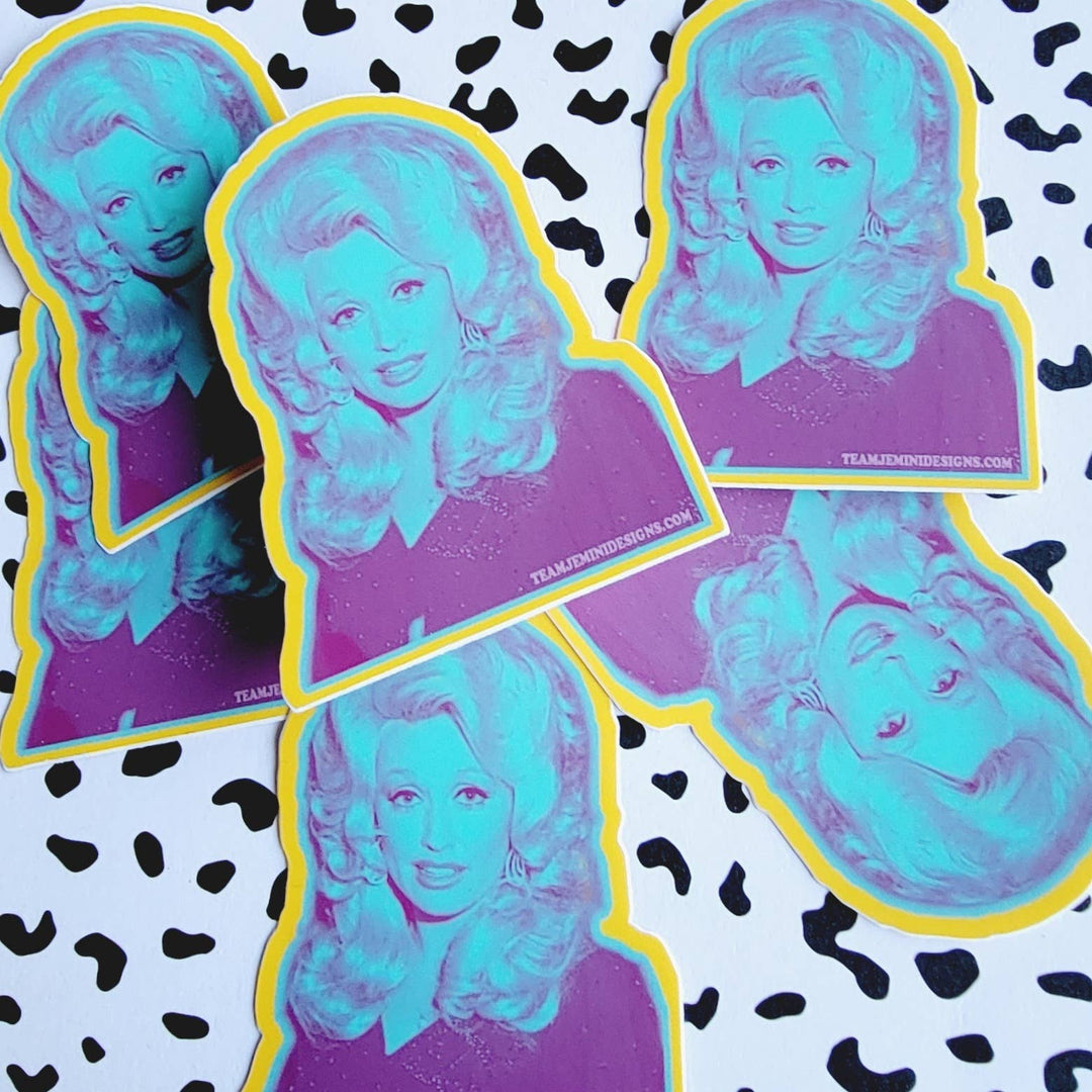 TEAM JEMINI DESIGNS - MULTI-COLORED DOLLY STICKER: PINK