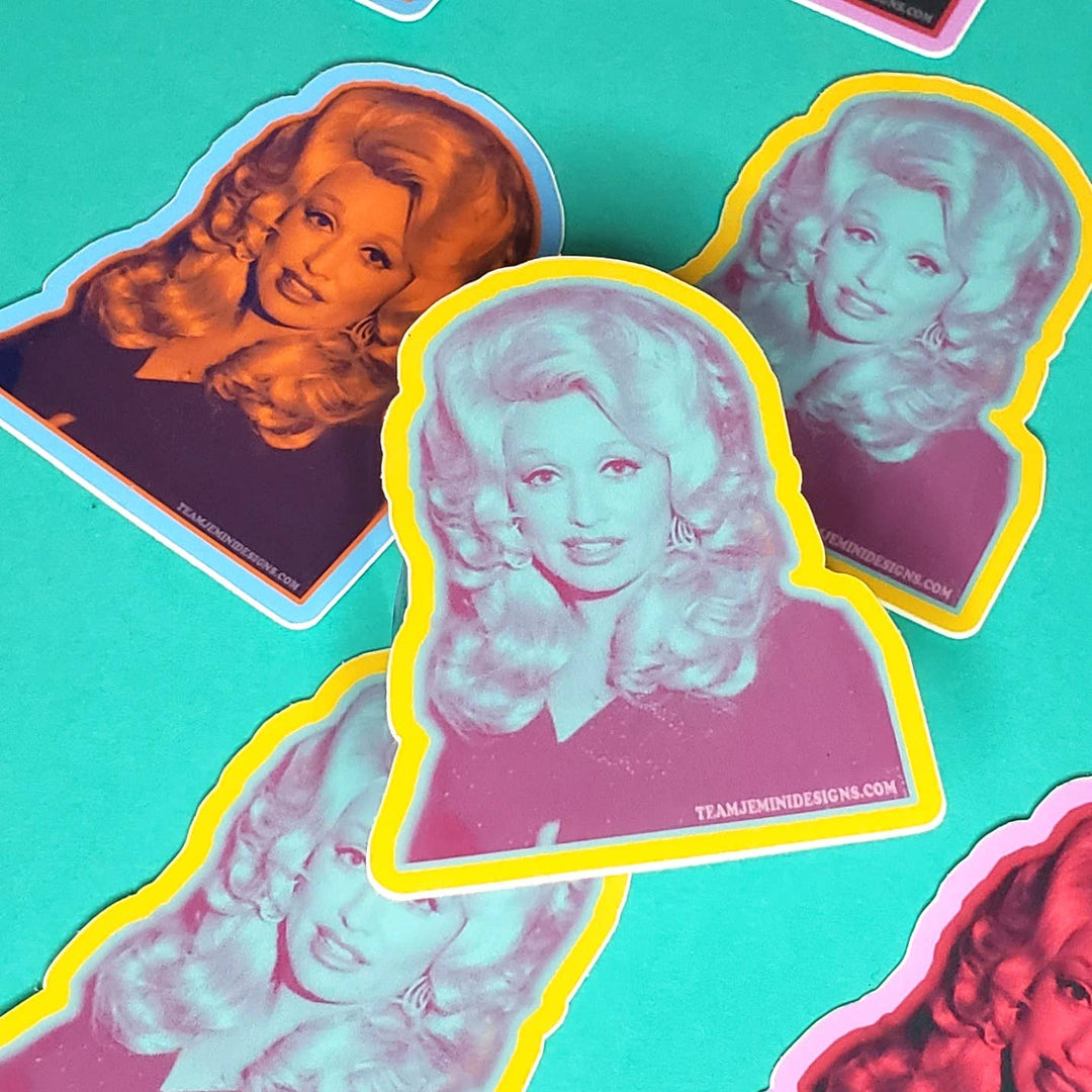 TEAM JEMINI DESIGNS - MULTI-COLORED DOLLY STICKER: PINK