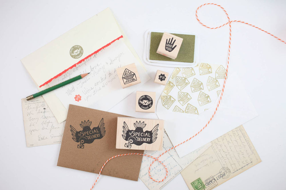 Peppercorn Paper - Hello Friend Rubber Stamp