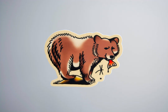 Curlworks - Bear Vinyl Sticker