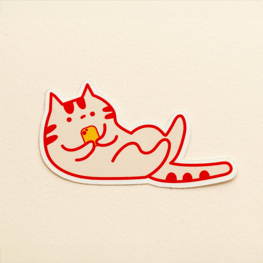 Kayan Pepper Co. - Doom Scrolling Cat - Vinyl Sticker