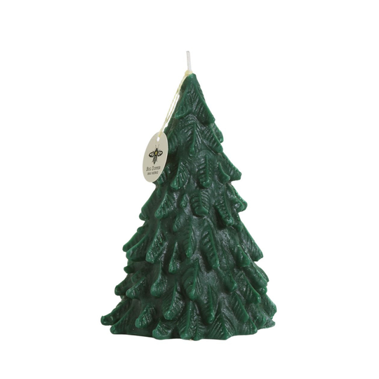 Big Dipper Wax Works - Tree Candles – 100% Pure Beeswax – 2 Sizes, 2 Colors: Moss Green / Medium