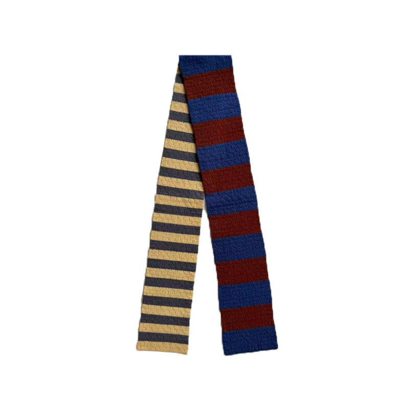 SALINA TRADING INC - Striped 100% Merino Wool Scarf for Women: Pink / 135 x 10 cm