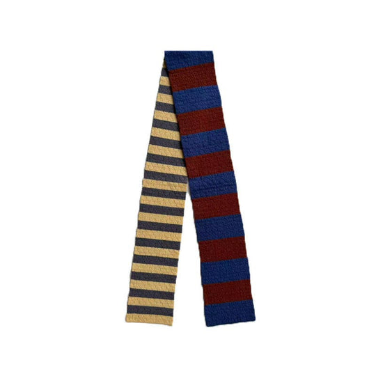 SALINA TRADING INC - Striped 100% Merino Wool Scarf for Women: Red / 135 x 10 cm