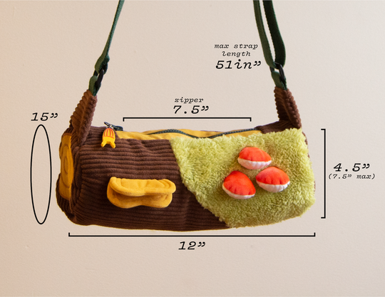 Curlworks - Corduroy Log Crossbody Bag