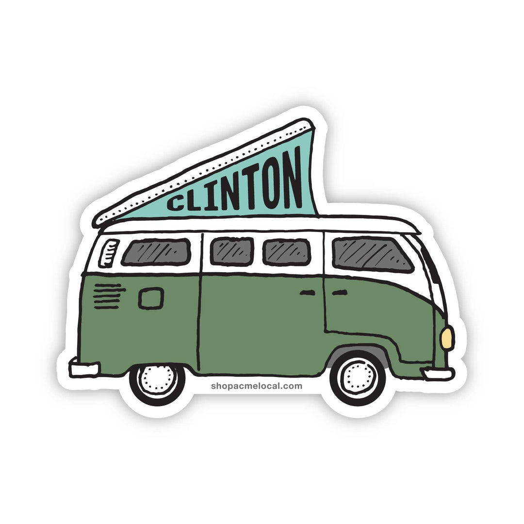 Acme Local - VW Camper Customizable Sticker: Mustard