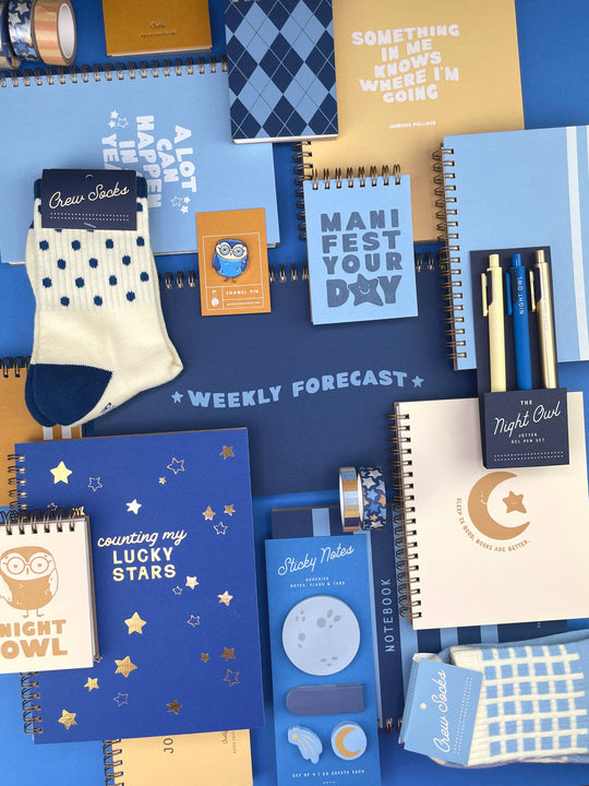 Ruff House Print Shop - The Night Owl Jotter Gel Pen: Set of 3